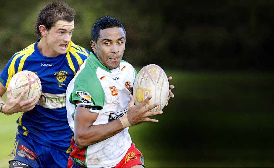 READY TO GO:Marist Brothers’ Mitchell Krause and Northern United’s Roy Bell. READY TO GO:Marist Brothers’ Mitchell Krause and Northern United’s Roy Bell.